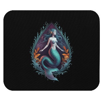 Discover Mermaid's Ocean Drop: Ethereal Waters Mouse Pads
