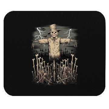 Discover Spooky Halloween Scarecrow Mouse Pads