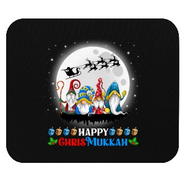Discover Happy Chrismukkah Gnomes Christmas Hanukkah Mouse Pads