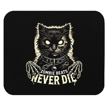 Discover Horror Cat Zombie Never Die Skull Halloween Lover Mouse Pads