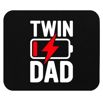 Discover Twin Dad Low Battery Funny Twin Daddy Mouse Pads