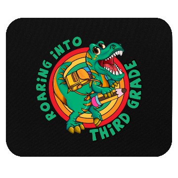 Discover 3rd With Dinosaur rainbow Back To School Mouse Pads