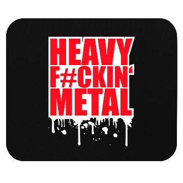 Discover Heavy F#ckin' Metal Hard Rock Music Graffiti Spray Mouse Pads