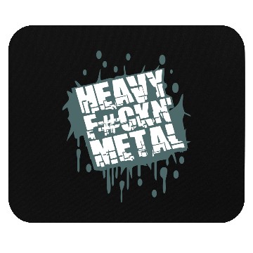 Discover Heavy F#ckin' Metal Hard Rock Music Graffiti Spray Mouse Pads