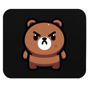 Discover Fierce Brown Bear Art Mouse Pads