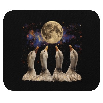 Discover Ducks Farm Animal Farmer Howling Moon Mouse Pads