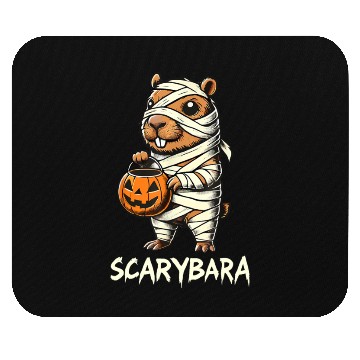 Discover Cute Capybara Mummy Trick or Treat Halloween Mouse Pads