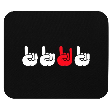 Discover 4 Be Different Heavy Metal Hard Rock Hand Gestures Mouse Pads