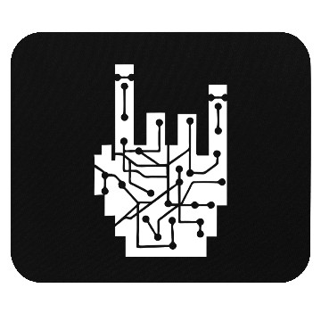Discover Heavy metal nerd electronic circuits hand gesture Mouse Pads