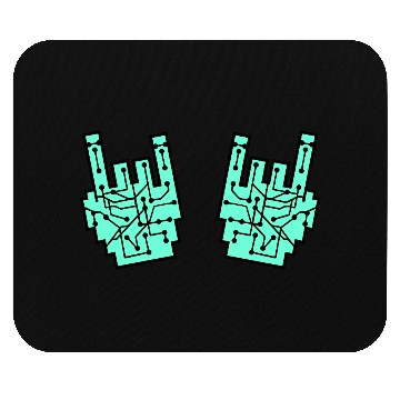 Discover Heavy metal nerd electronic circuits hand gesture Mouse Pads