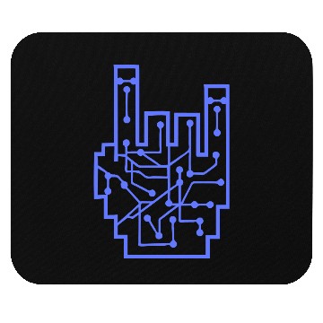 Discover Heavy metal nerd electronic circuits hand gesture Mouse Pads