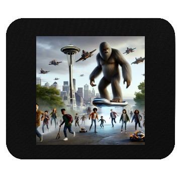 Discover Sasquatch Hoverboard Defender Mouse Pads