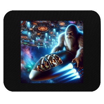 Discover Sasquatch in Spaceship Mouse Pads