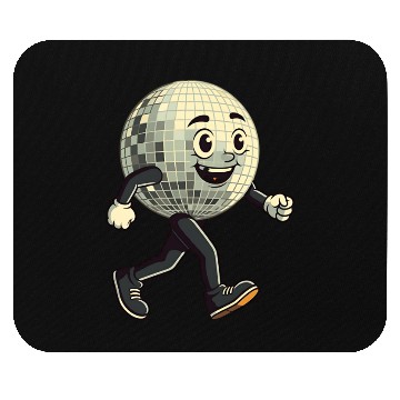 Discover Disco Ball Walking - Retro Funk in Motion Mouse Pads