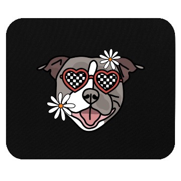 Discover Staffordshire Grey Retro Dog Mouse Pads