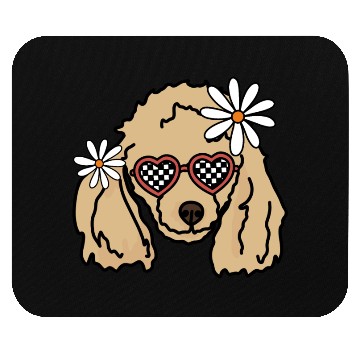 Discover Poodle Brown retro Dog Mouse Pads