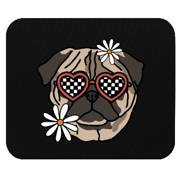 Discover Pug retro Dog Mouse Pads