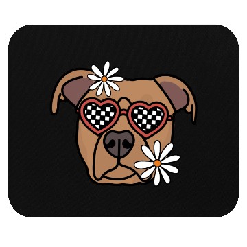 Discover Pitbull Brown Retro Dog Mouse Pads