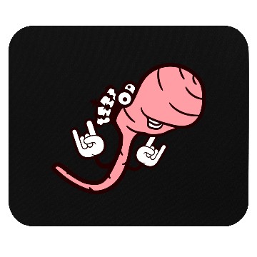 Discover Cute Cool Worm Crown King Party Animal Fun Monster Mouse Pads