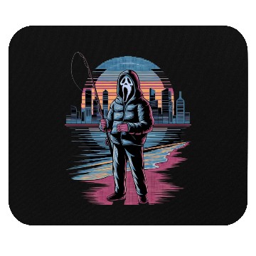 Discover Horror City Skyline Vaporwave Art Halloween Mouse Pads