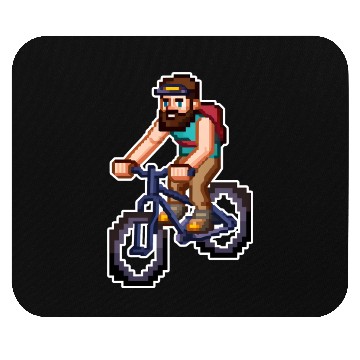 Discover Mountain Bike Pixel Art Mouse Pads