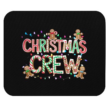 Discover Gingerbread and Candy Christmas Crew with Lights Mouse Pads