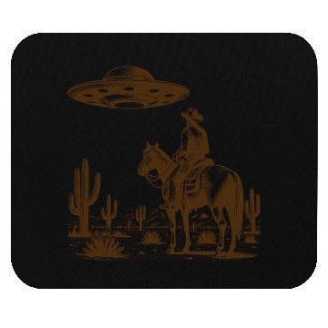 Discover UFO Western Cowboy Mouse Pads