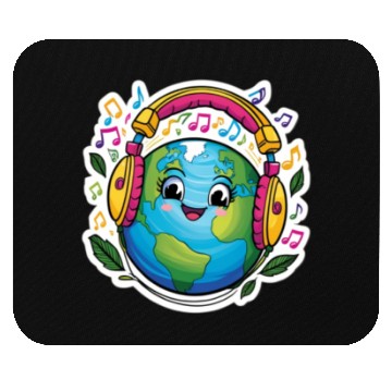 Discover Harmonizing with Earth - Vibrant Sticker Mouse Pads