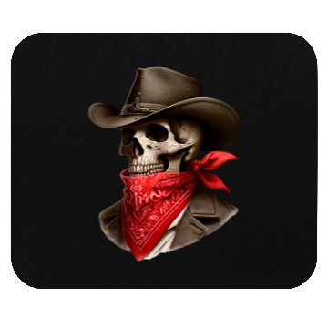 Discover Cowboy Skeleton Skull Bandit Mouse Pads