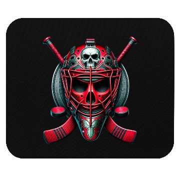 Discover Red Skull Hockey Goalie Mouse Pads