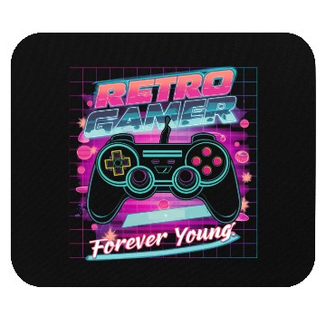 Discover Retro Gamer Forever Young 01 Mouse Pads