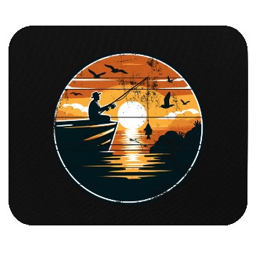 Discover Angler Fishing Fish Mouse Pads