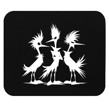 Discover Crazy Funny Bird Group Mouse Pads