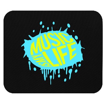Discover Music is my Life Love Saying Graffiti Spray Drops Mouse Pads