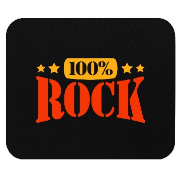 Discover 100 % Percent Rock Heavy Metal Music Text Logo Mouse Pads