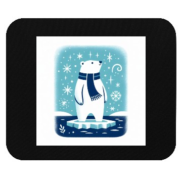 Discover Polar Bear on Ice Floe Mouse Pads