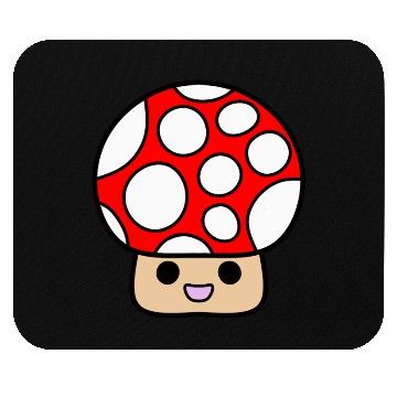 Discover Cute Red Mushroom Smiling Mouse Pads