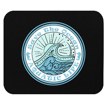 Discover Save The Ocean Mouse Pads