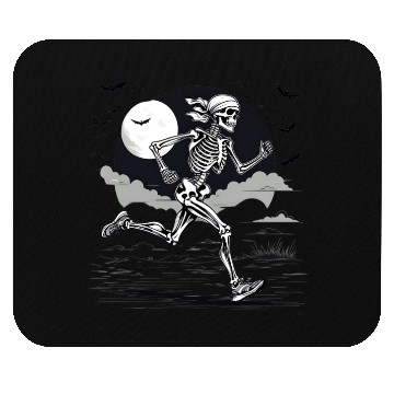 Discover Midnight Marathon: Skeleton's Sprint Mouse Pads