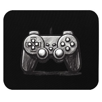 Discover Gamer Controller Cartoon Charcoal Gaming Art 3 Mouse Pads