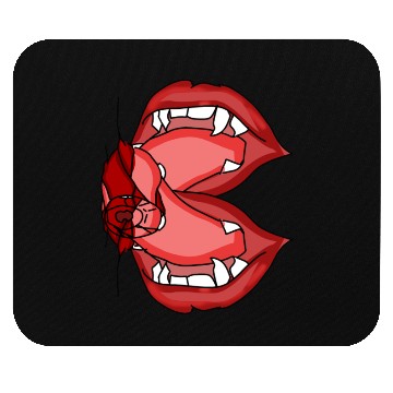 Discover Fangs Unleashed A Vampire s Fierce Expression Mouse Pads