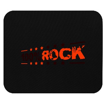 Discover 100 % Percent Rock Heavy Metal Music Text Logo Mouse Pads