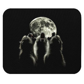 Discover Baboon Monkey Howling Moon Mouse Pads