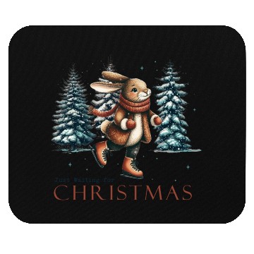 Discover Squirrel Skating: Waiting for Christmas Fun Mouse Pads
