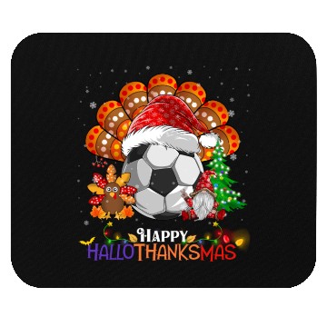 Discover Soccer Turkey Gnome Happy Hallothanksmas Mouse Pads