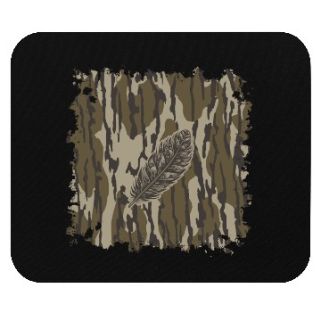 Discover Turkey Feather Bottomland Camo Forest Camouflage Mouse Pads