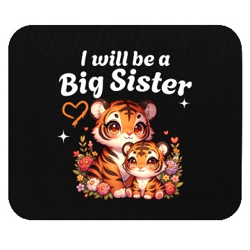 Discover I'm Going To Be A Big Sister Cute Tiger Mouse Pads