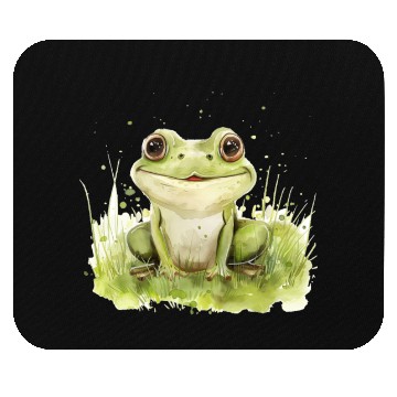 Discover Cute Baby Frog Watercolor Mouse Pads