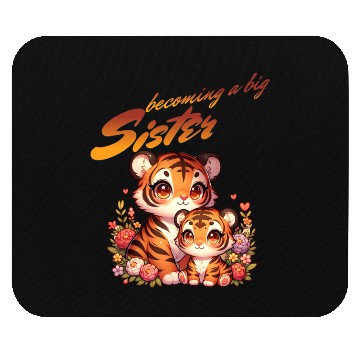 Discover Soon I'll Be A Big Sister Cute Tiger Mouse Pads