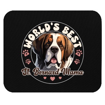 Discover Saint Bernard Groovy St. Bernard Mama Mouse Pads
